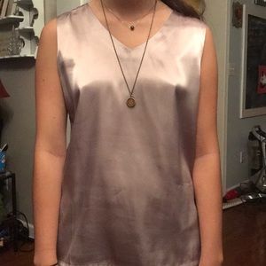 Silk light purple blouse